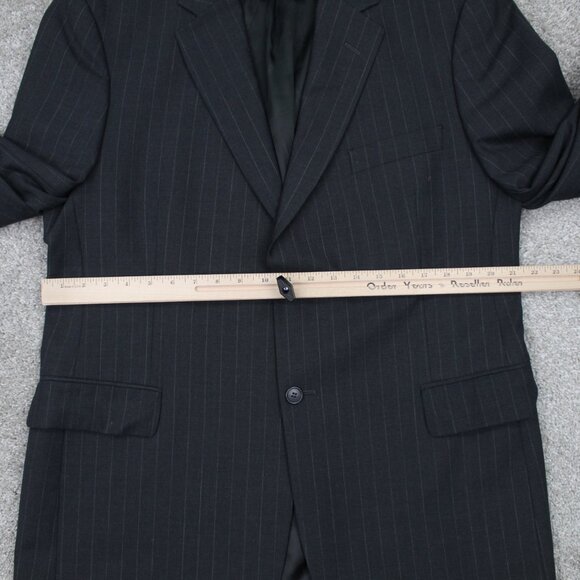 Brooks Brothers Stretch Sports Jacket Mens 44R Blue Wool Blend 2 Button Blazer - Picture 5 of 14